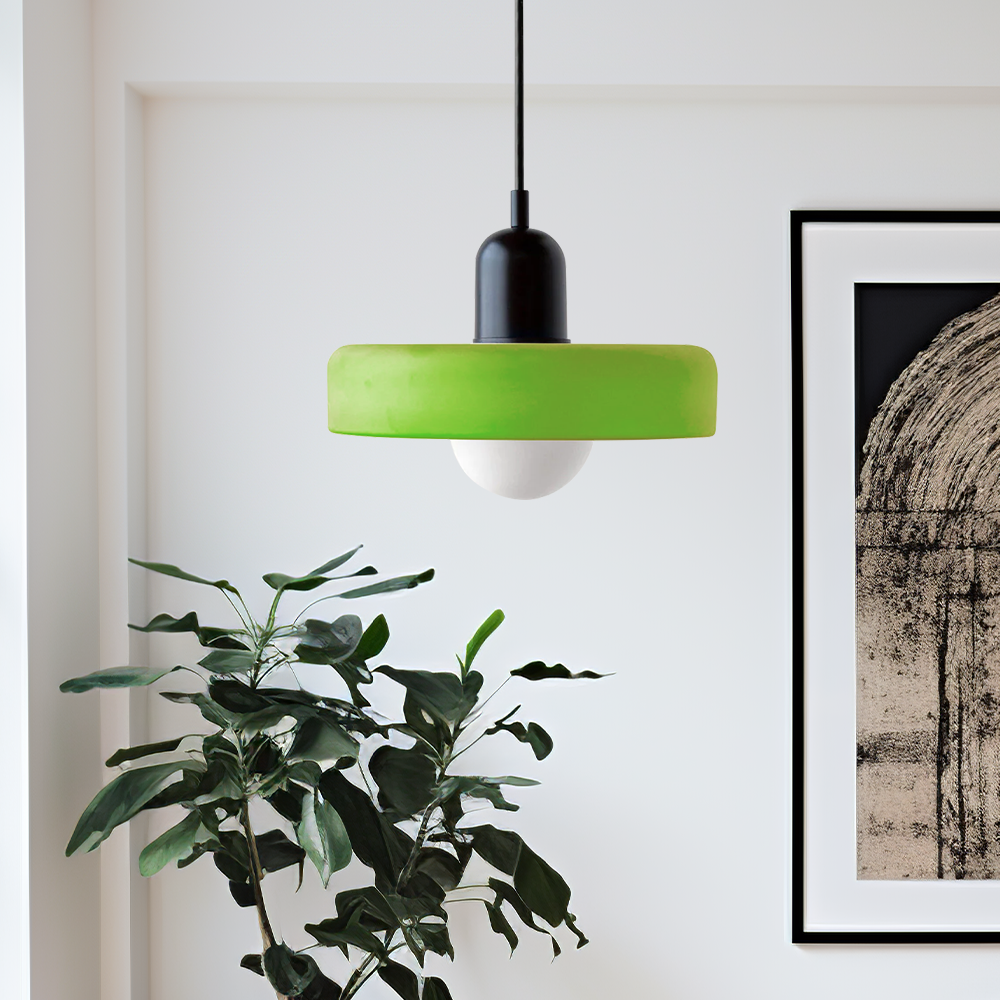 Stylish Ceiling Light with Colored Glass Finish