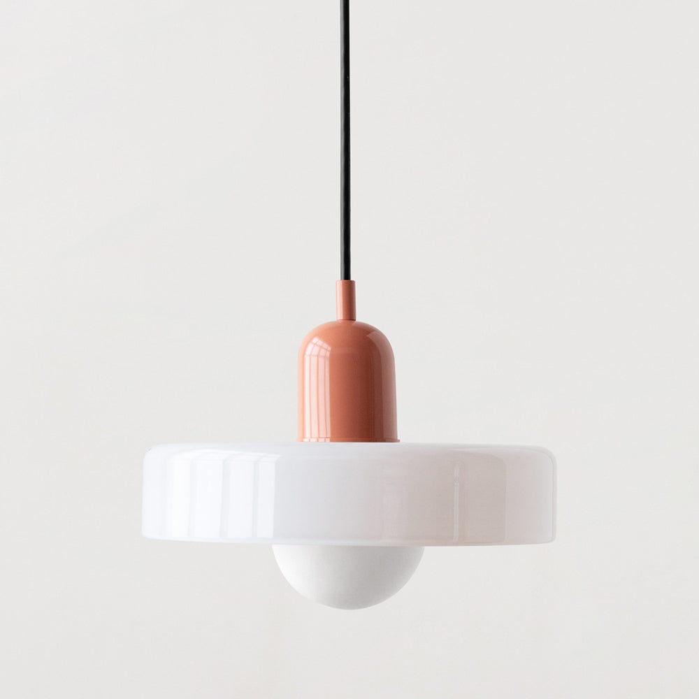 Stylish Ceiling Light with Colored Glass Finish