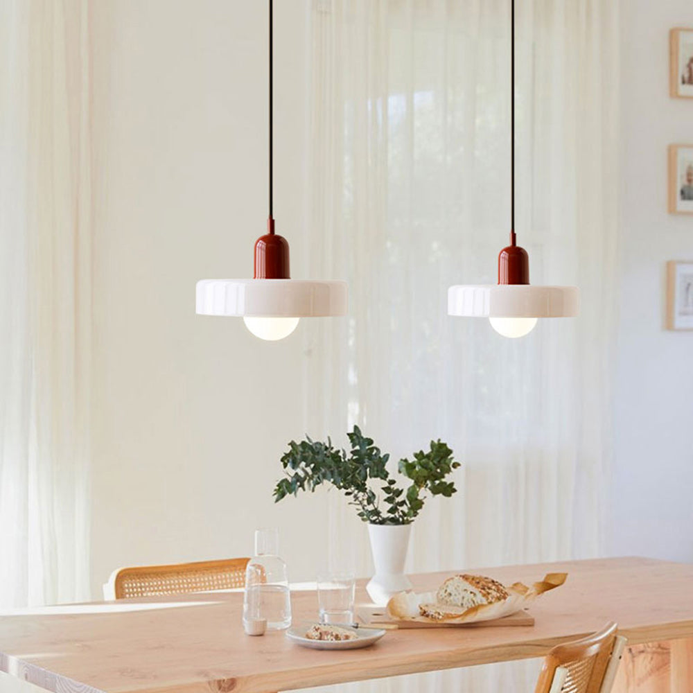 Stylish Ceiling Light with Colored Glass Finish