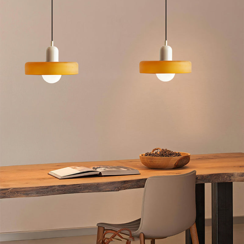 Stylish Ceiling Light with Colored Glass Finish