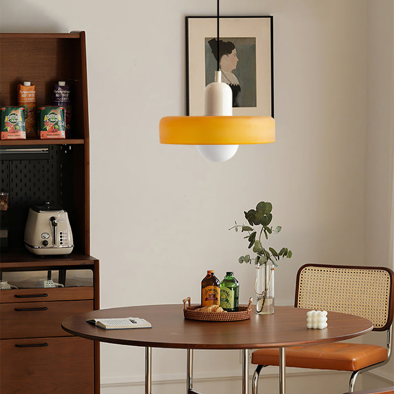Stylish Ceiling Light with Colored Glass Finish