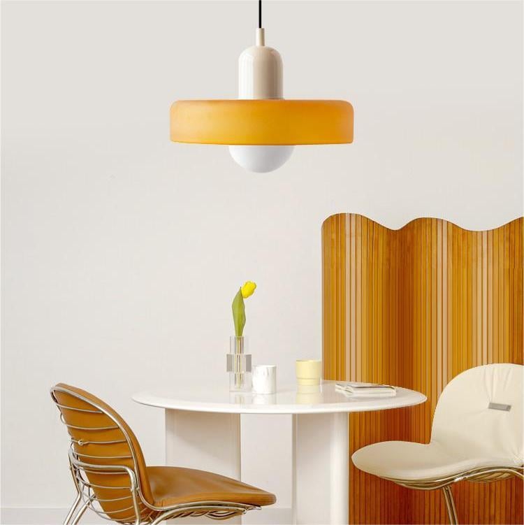 Stylish Ceiling Light with Colored Glass Finish