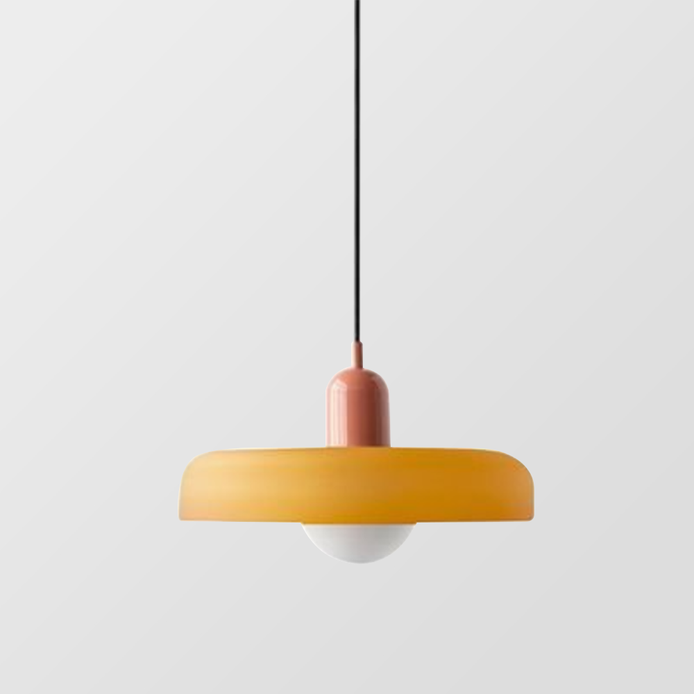 Stylish Ceiling Light with Colored Glass Finish