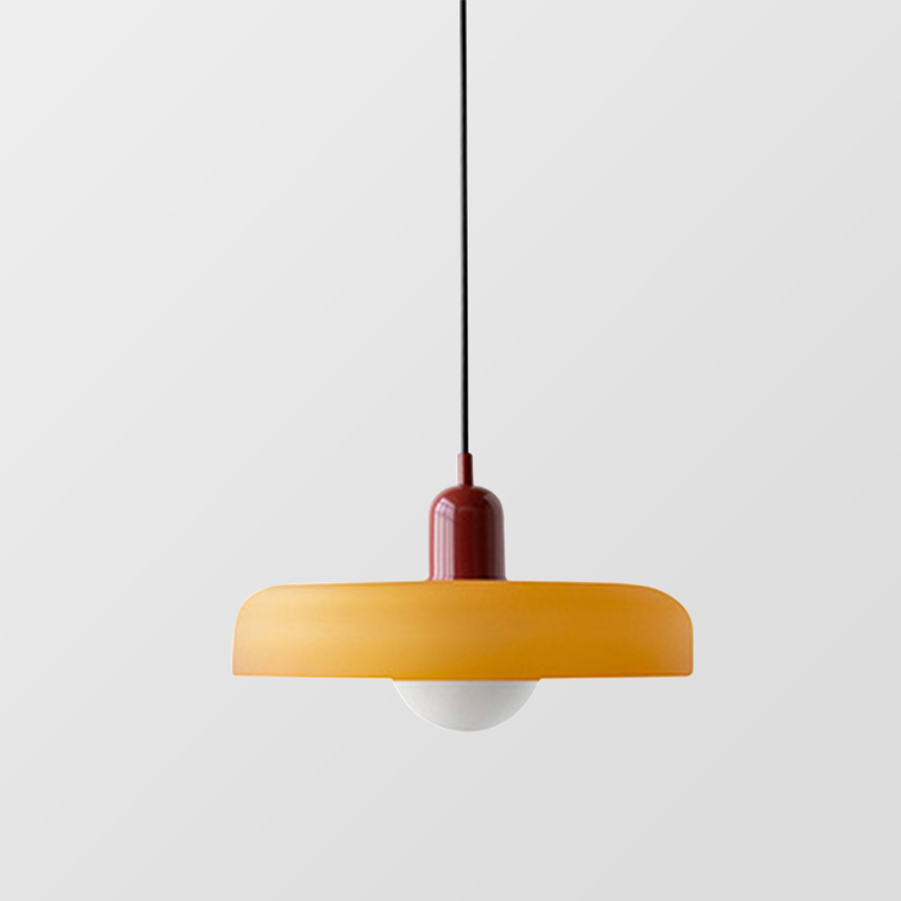 Stylish Ceiling Light with Colored Glass Finish