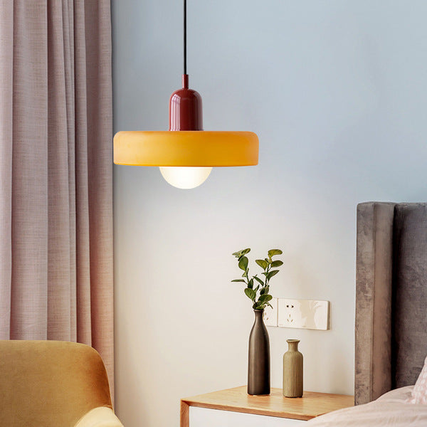Stylish Ceiling Light with Colored Glass Finish