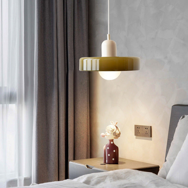 Stylish Ceiling Light with Colored Glass Finish