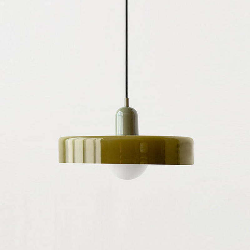 Stylish Ceiling Light with Colored Glass Finish