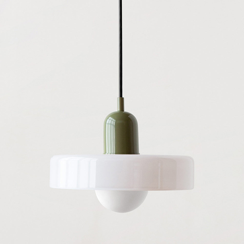 Stylish Ceiling Light with Colored Glass Finish