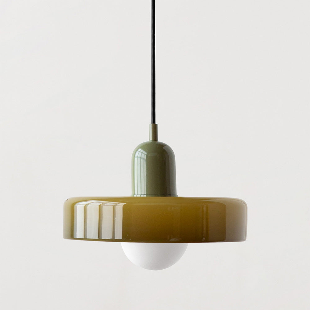Stylish Ceiling Light with Colored Glass Finish