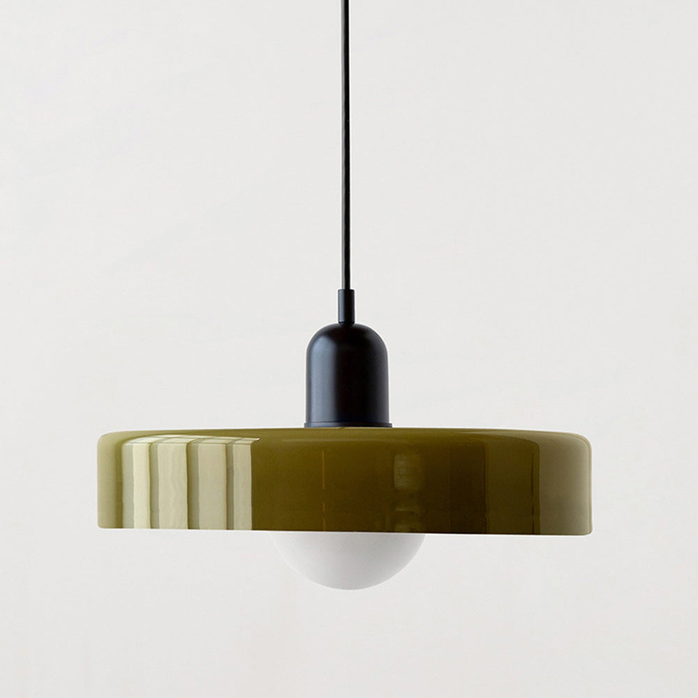 Stylish Ceiling Light with Colored Glass Finish