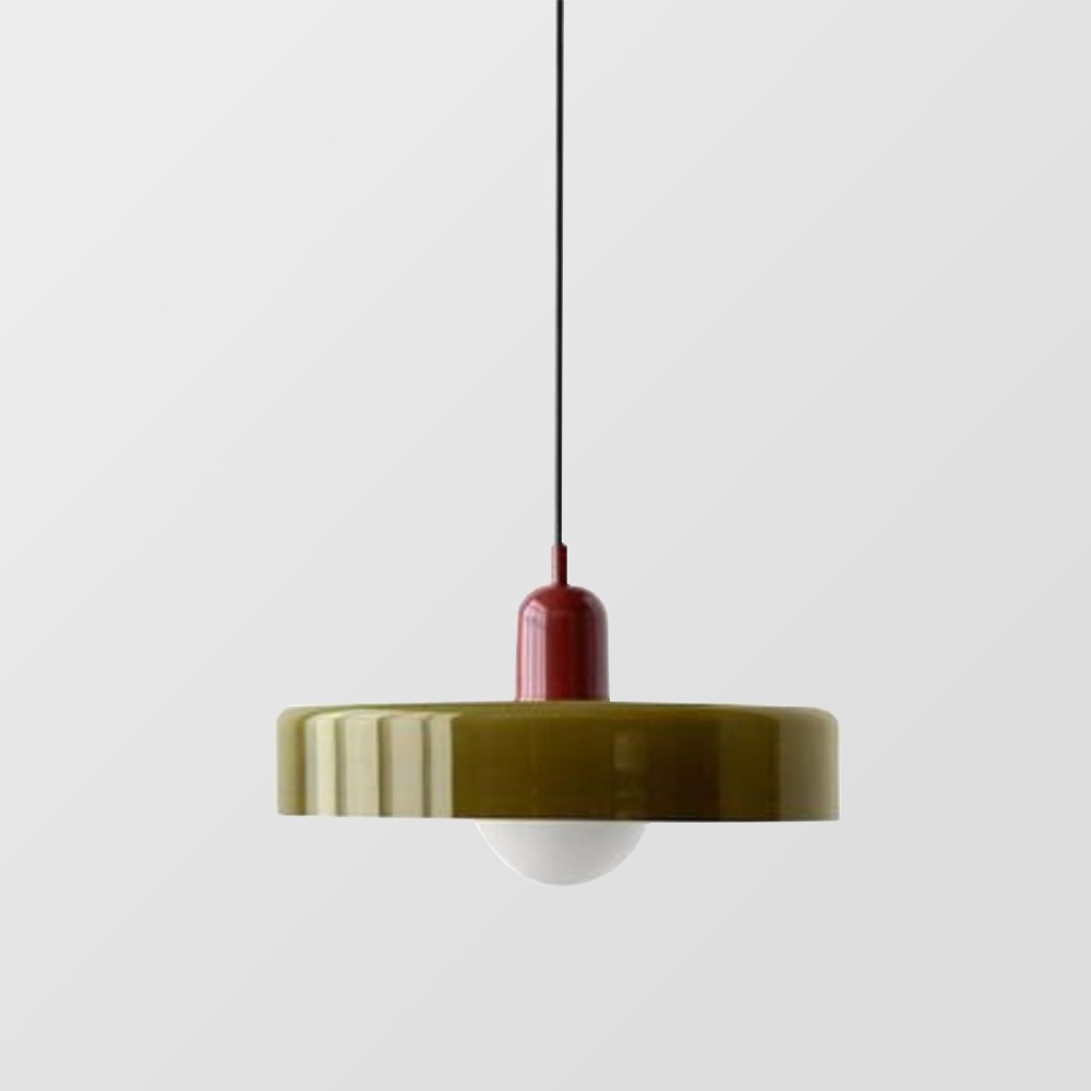 Stylish Ceiling Light with Colored Glass Finish