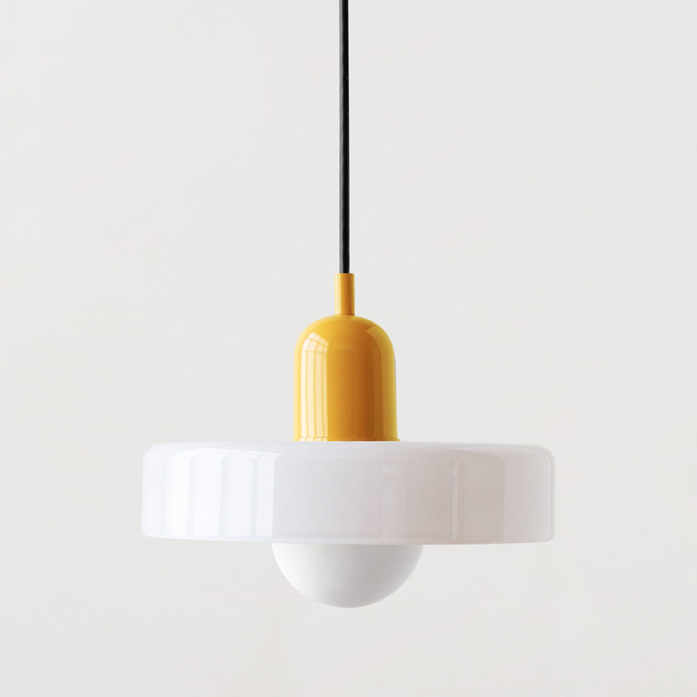 Stylish Ceiling Light with Colored Glass Finish