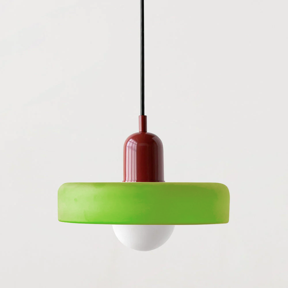 Stylish Ceiling Light with Colored Glass Finish