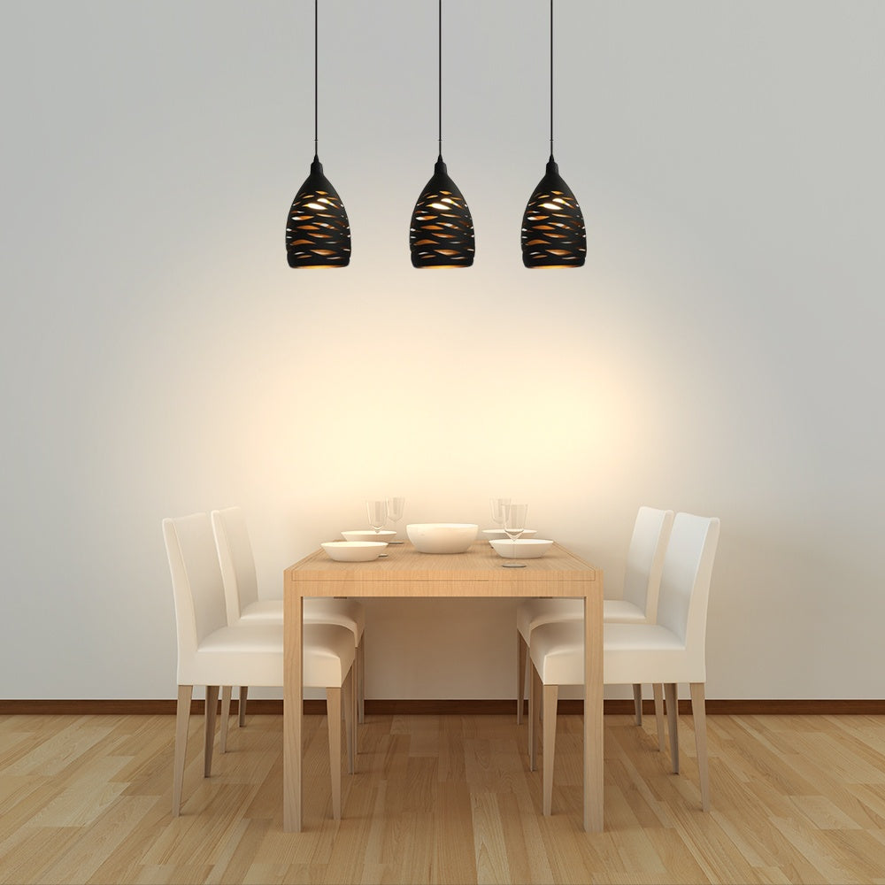 Cross‑Hatching Pendant Lamp | Metal Shade