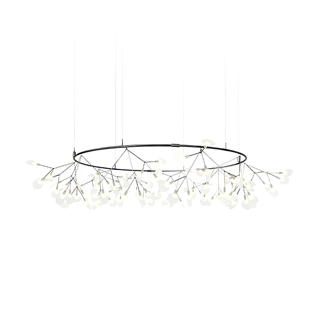 Black Firefly LED Pendant Chandelier – Contemporary Hanging Light