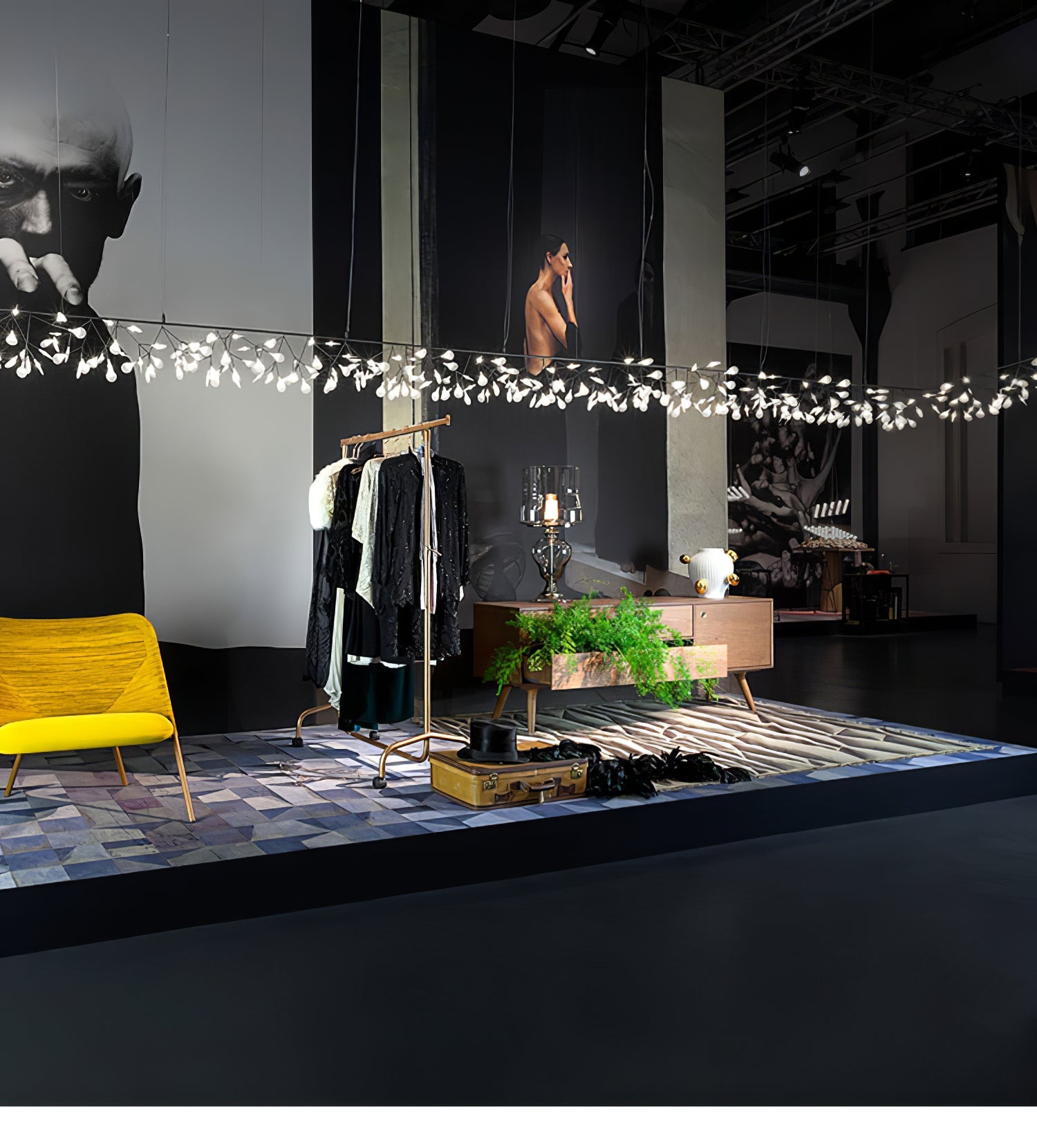 Black Firefly LED Pendant Chandelier – Contemporary Hanging Light