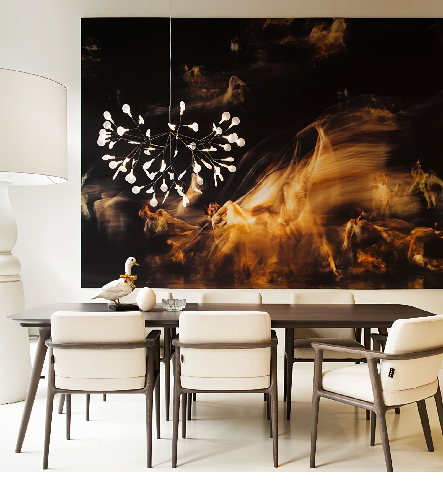 Black Firefly LED Pendant Chandelier – Contemporary Hanging Light