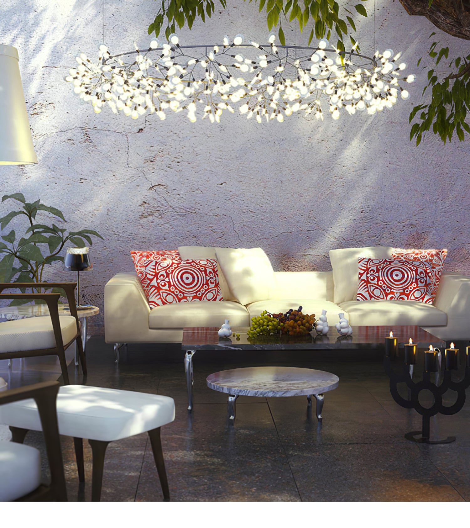 Black Firefly LED Pendant Chandelier – Contemporary Hanging Light
