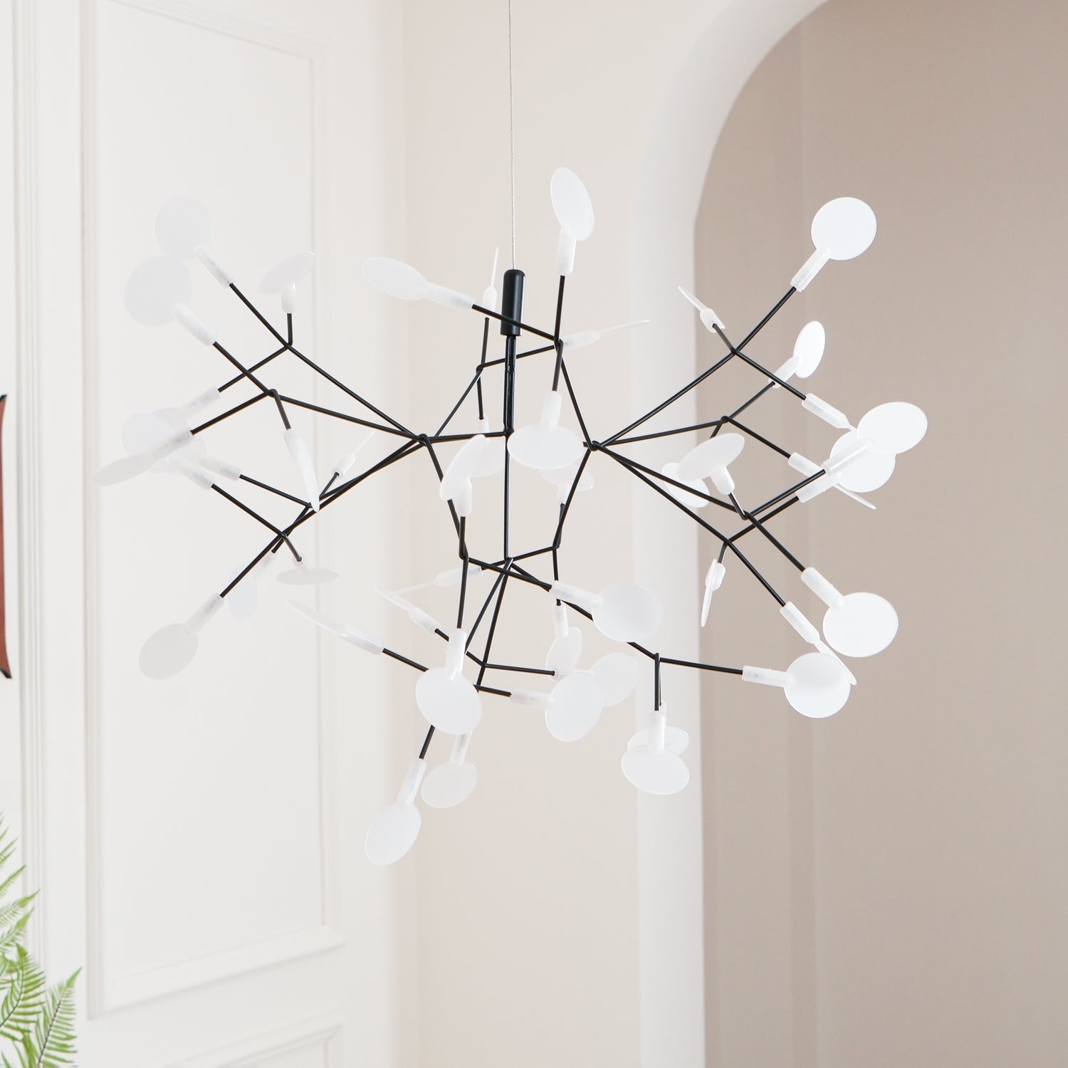 Black Firefly LED Pendant Chandelier – Contemporary Hanging Light