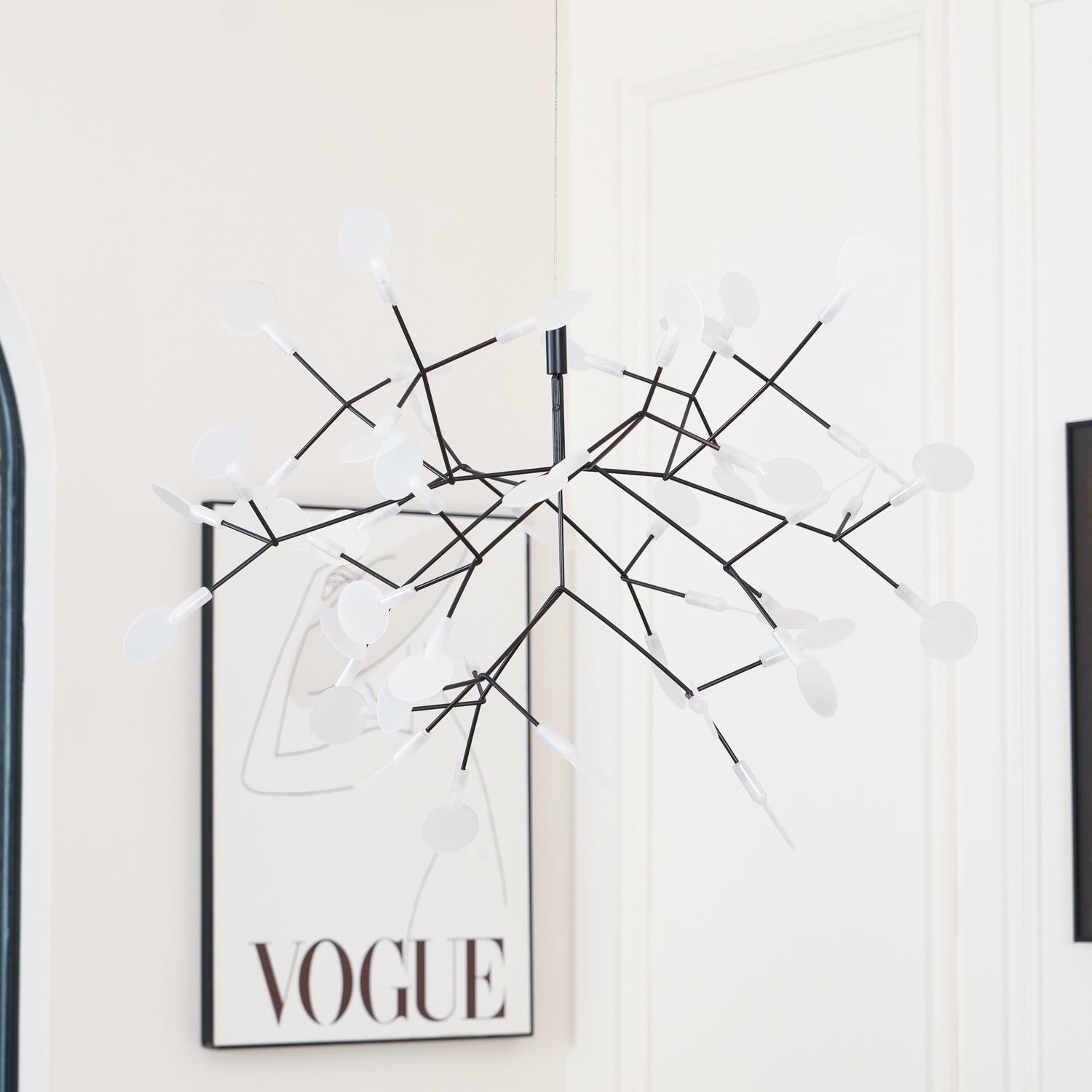 Black Firefly LED Pendant Chandelier – Contemporary Hanging Light