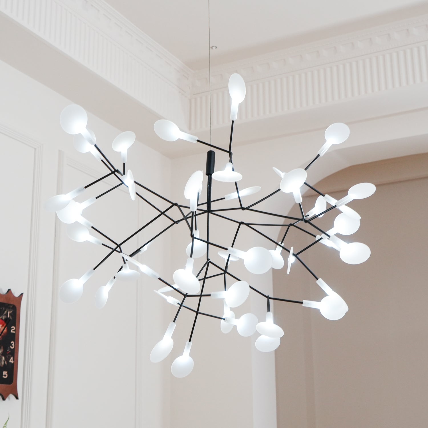 Black Firefly LED Pendant Chandelier – Contemporary Hanging Light