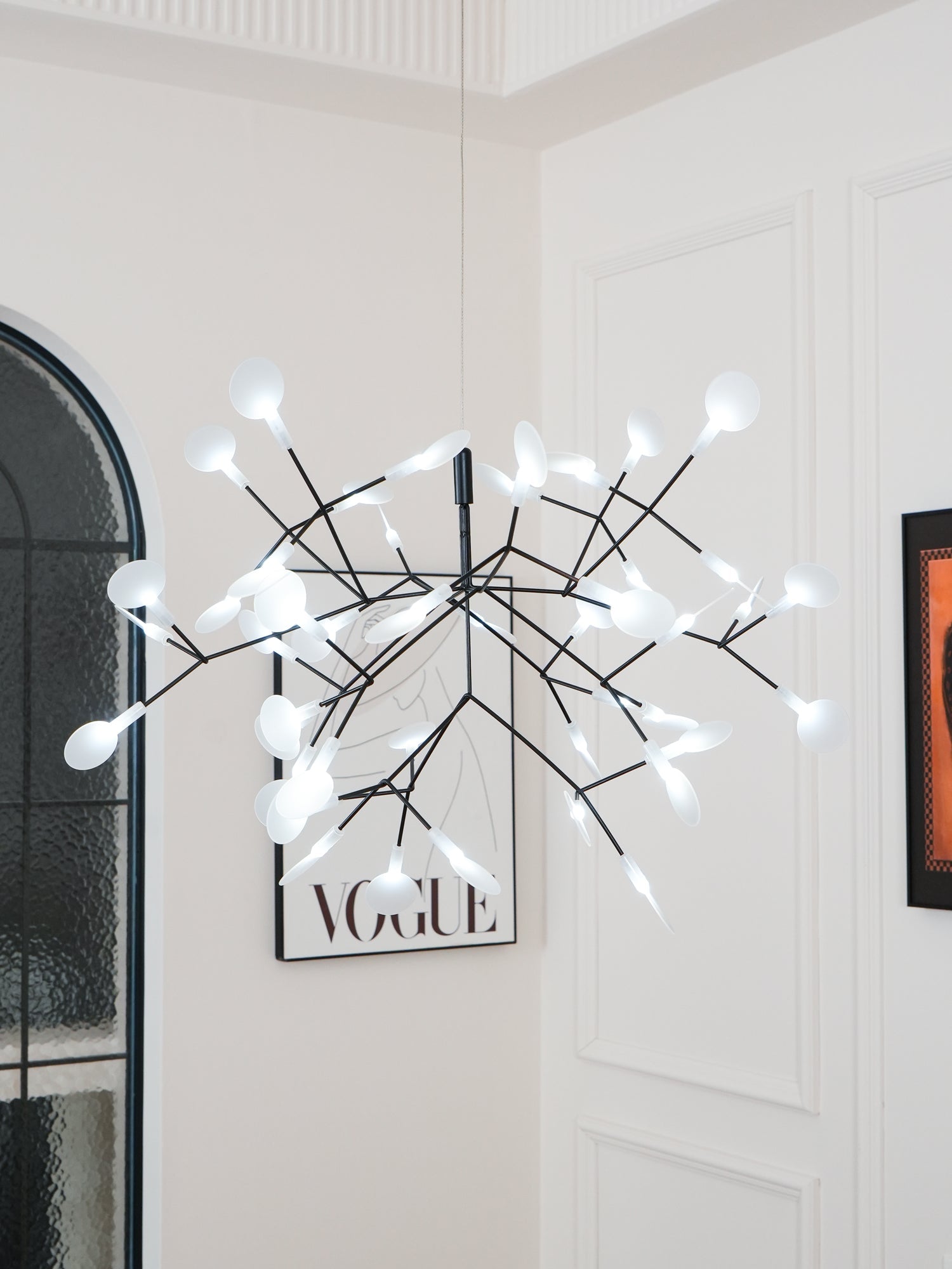 Black Firefly LED Pendant Chandelier – Contemporary Hanging Light