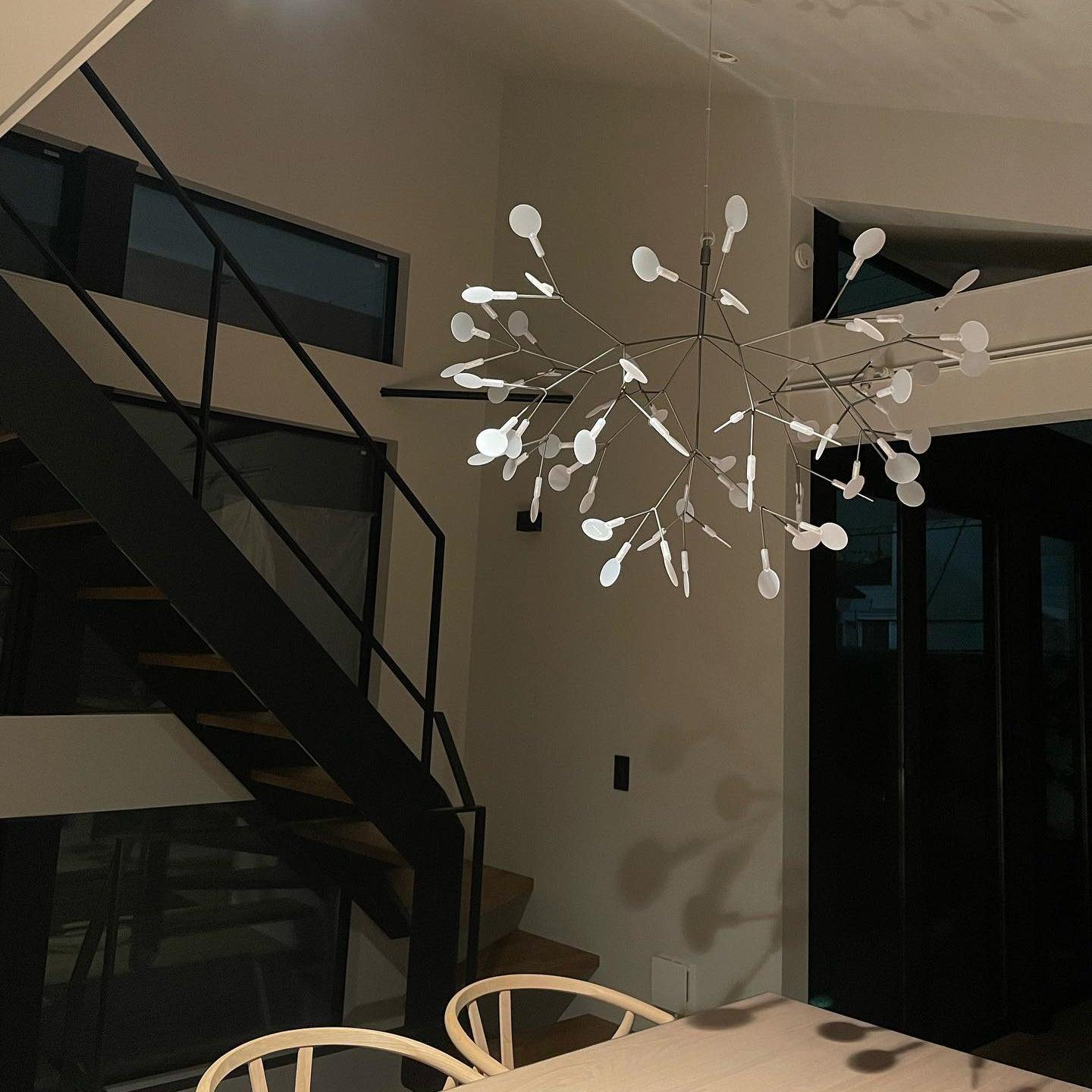 Black Firefly LED Pendant Chandelier – Contemporary Hanging Light