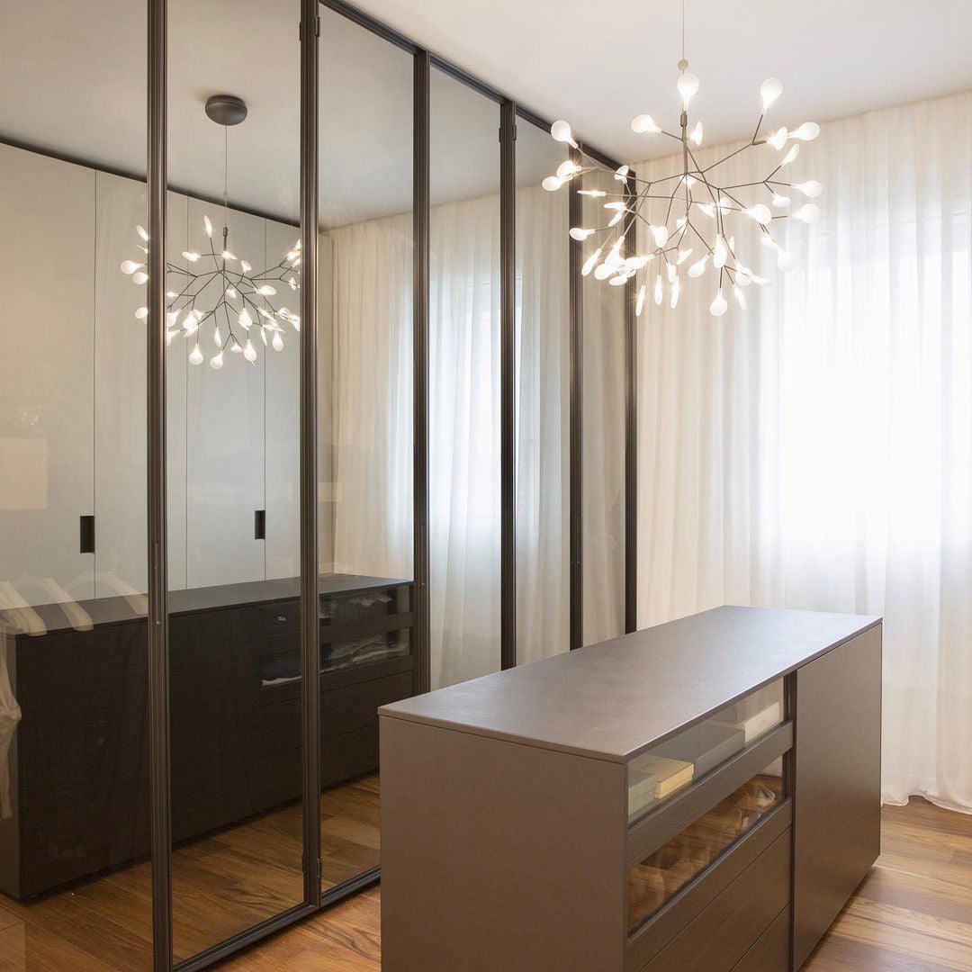 Black Firefly LED Pendant Chandelier – Contemporary Hanging Light