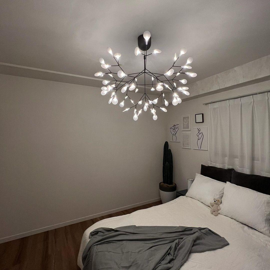 Black Firefly LED Pendant Chandelier – Contemporary Hanging Light
