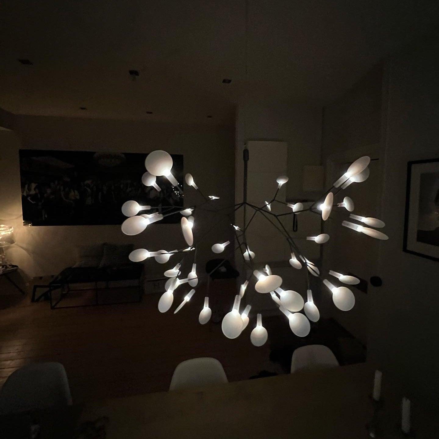 Black Firefly LED Pendant Chandelier – Contemporary Hanging Light