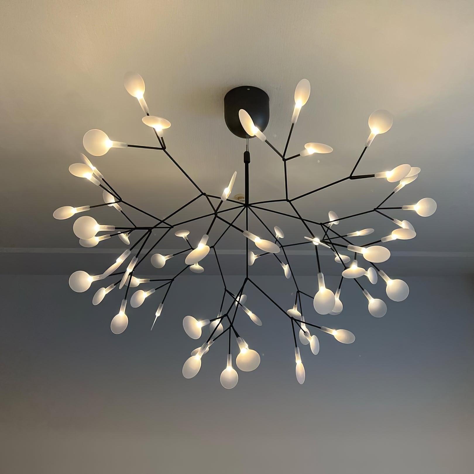 Black Firefly LED Pendant Chandelier – Contemporary Hanging Light
