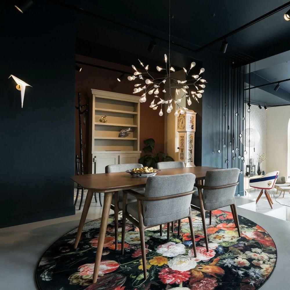 Black Firefly LED Pendant Chandelier – Contemporary Hanging Light