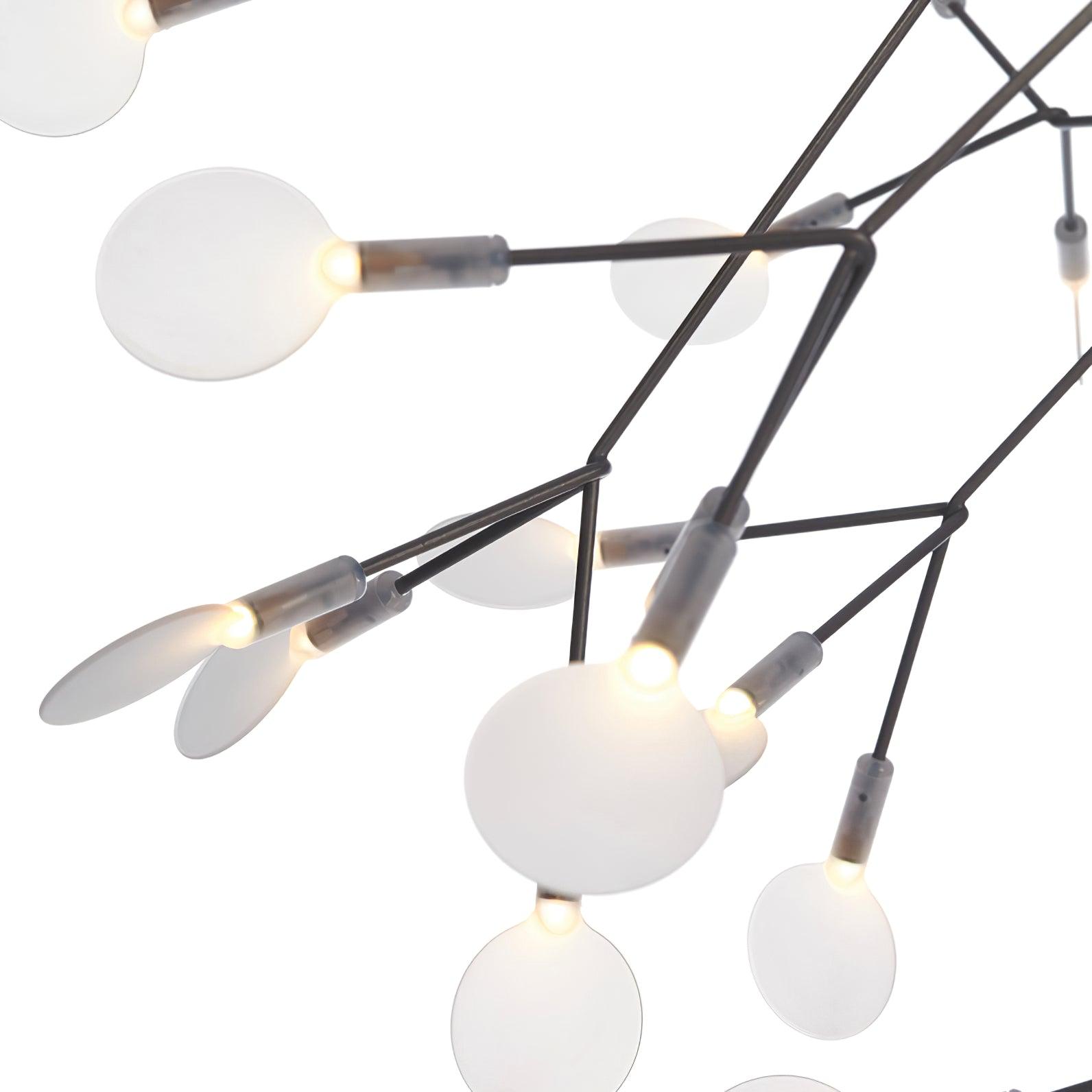 Black Firefly LED Pendant Chandelier – Contemporary Hanging Light