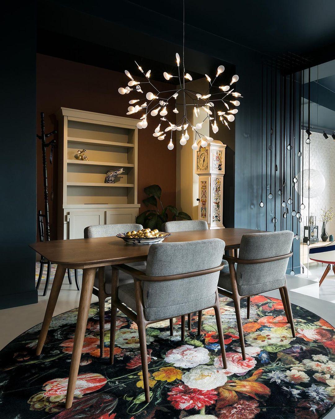 Black Firefly LED Pendant Chandelier – Contemporary Hanging Light