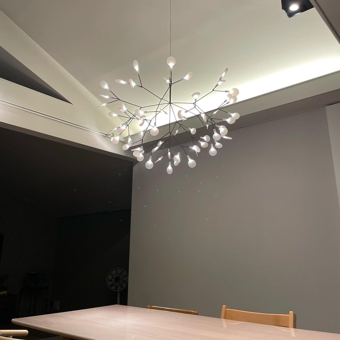Black Firefly LED Pendant Chandelier – Contemporary Hanging Light