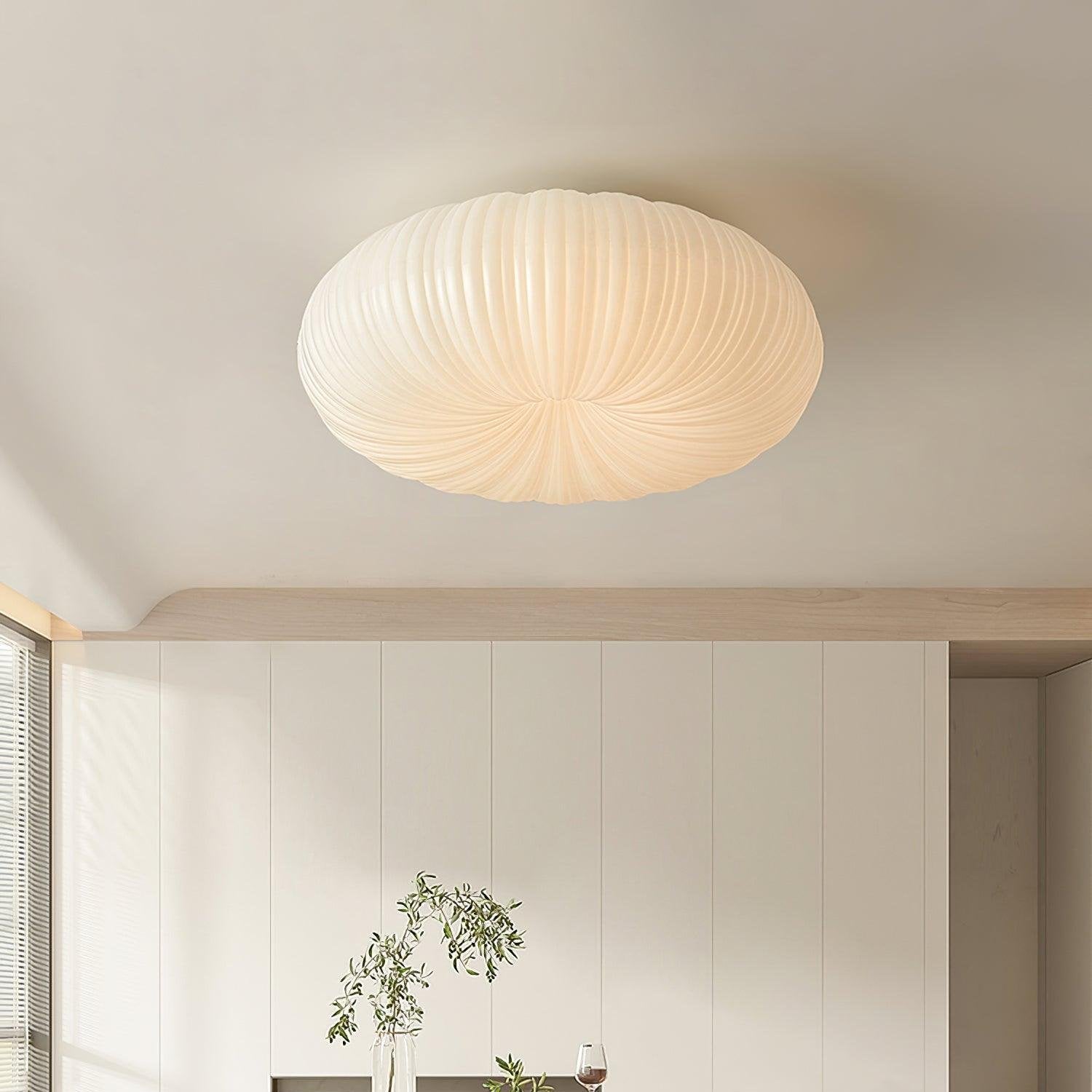 Pumpkin Style Flush Mount LED Ceiling Light