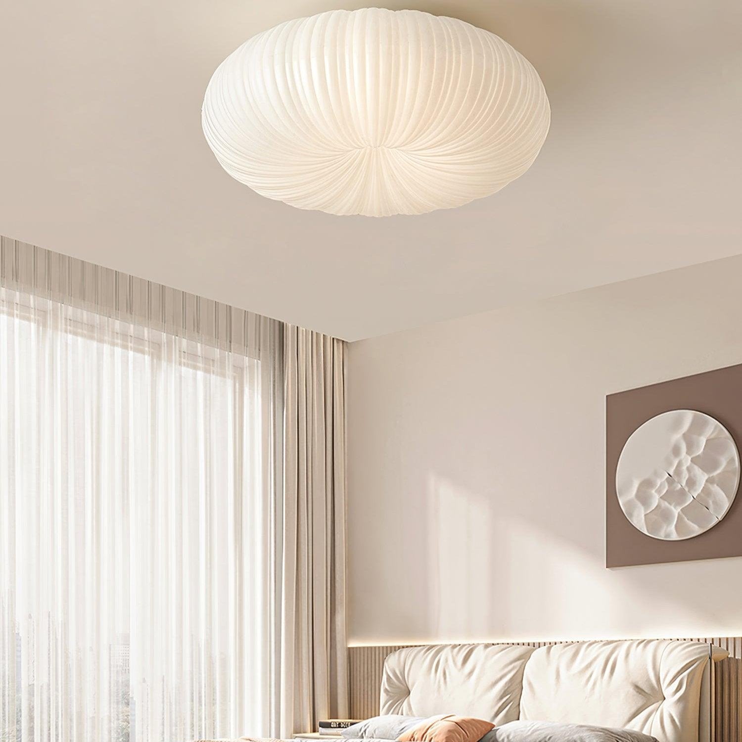 Pumpkin Style Flush Mount LED Ceiling Light