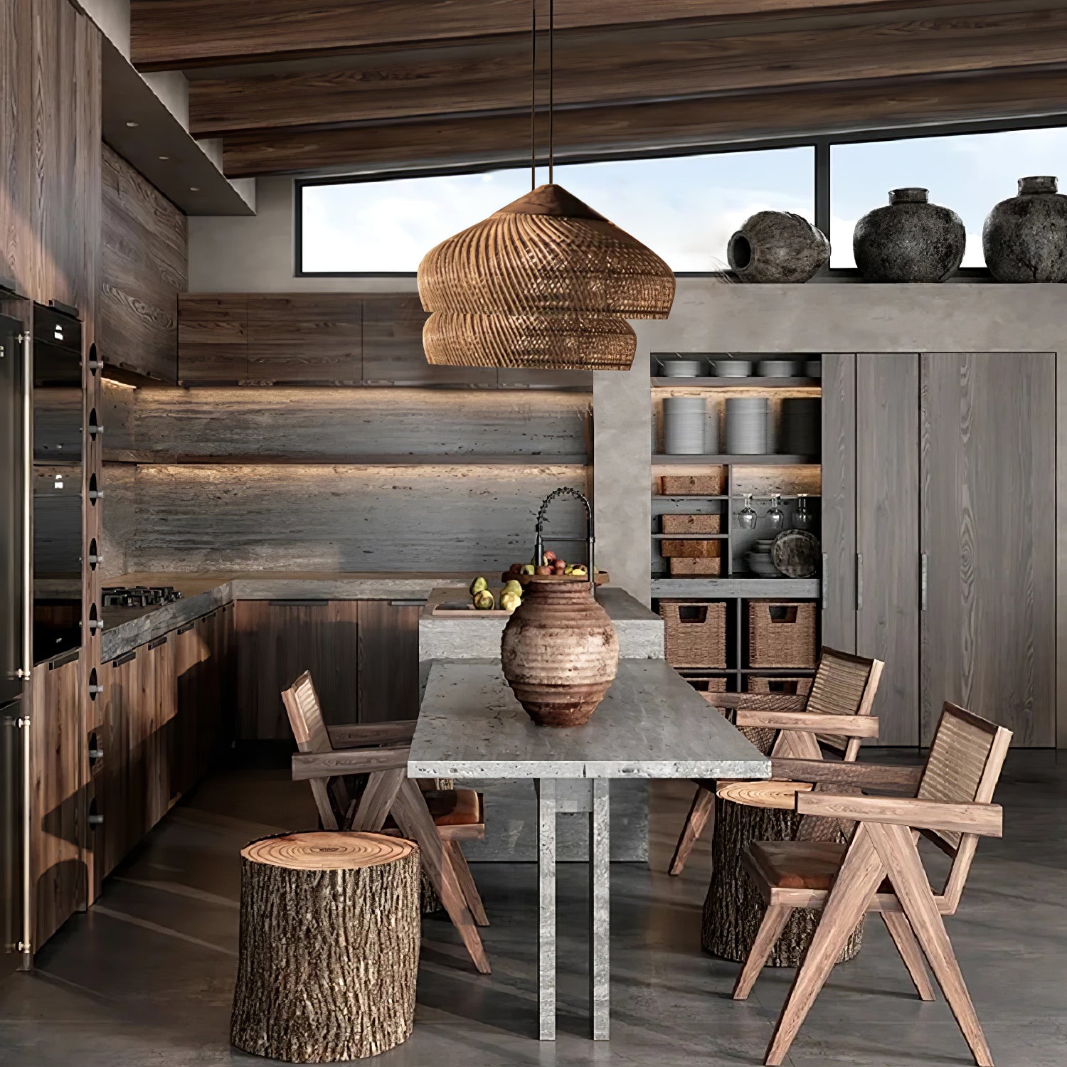 Braided Wicker Pendant Light – Cozy Living Room Decor