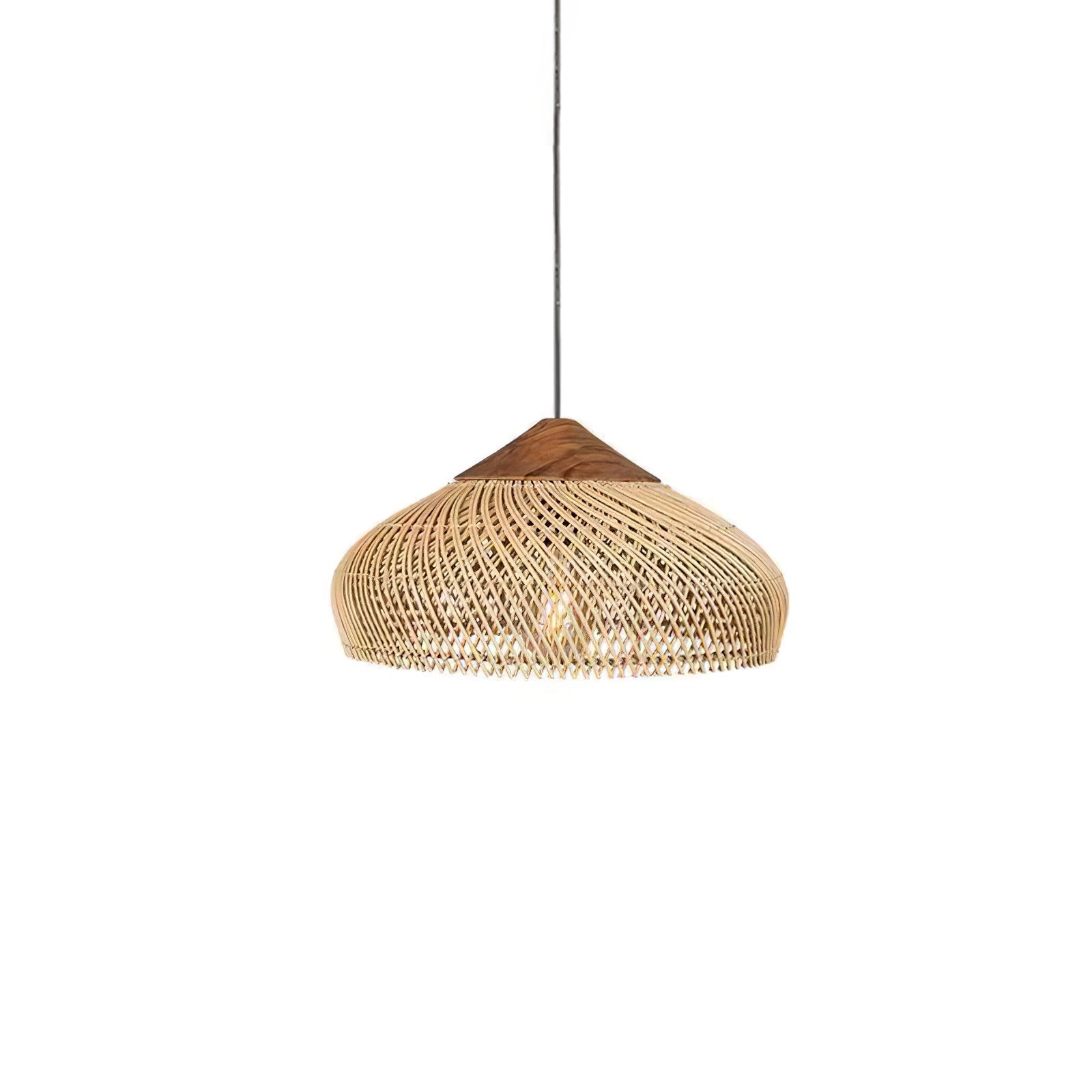 Braided Wicker Pendant Light – Cozy Living Room Decor