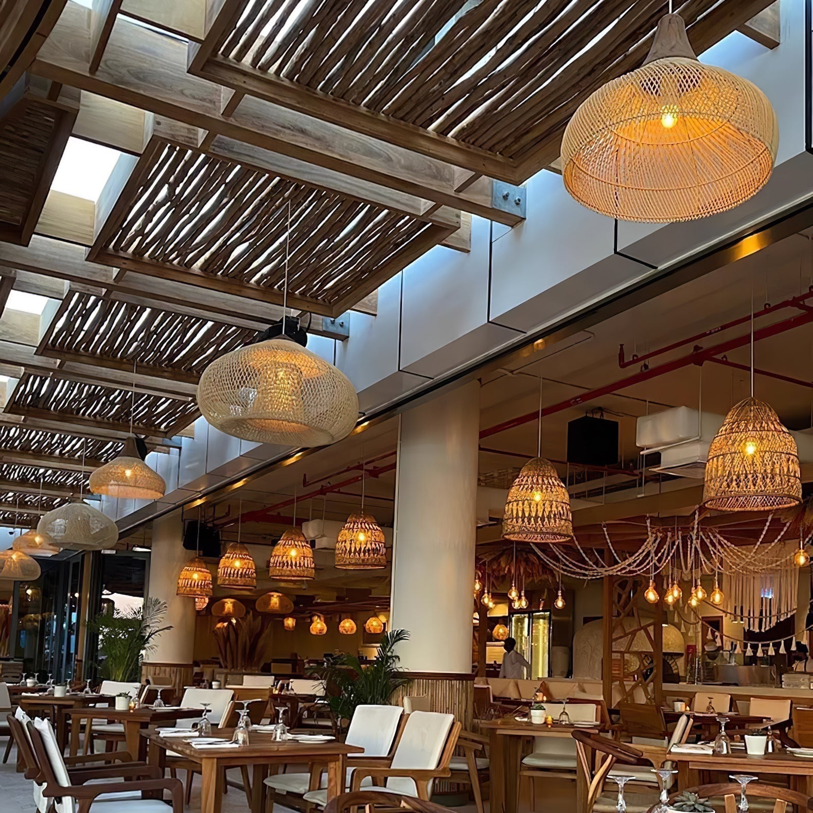 Braided Wicker Pendant Light – Cozy Living Room Decor