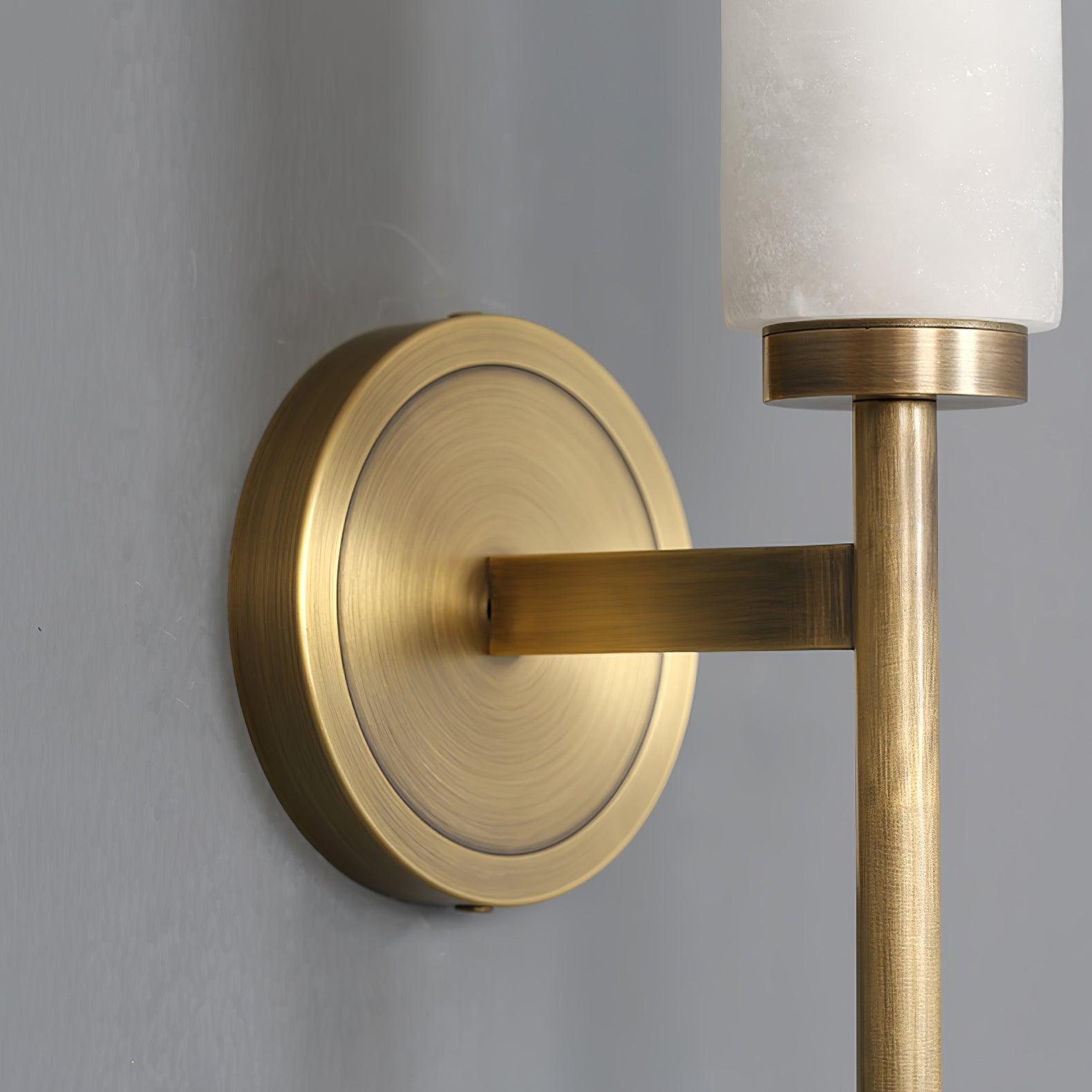 Wall-Mounted Alabaster Sconce – Art Deco-Inspired Lamp