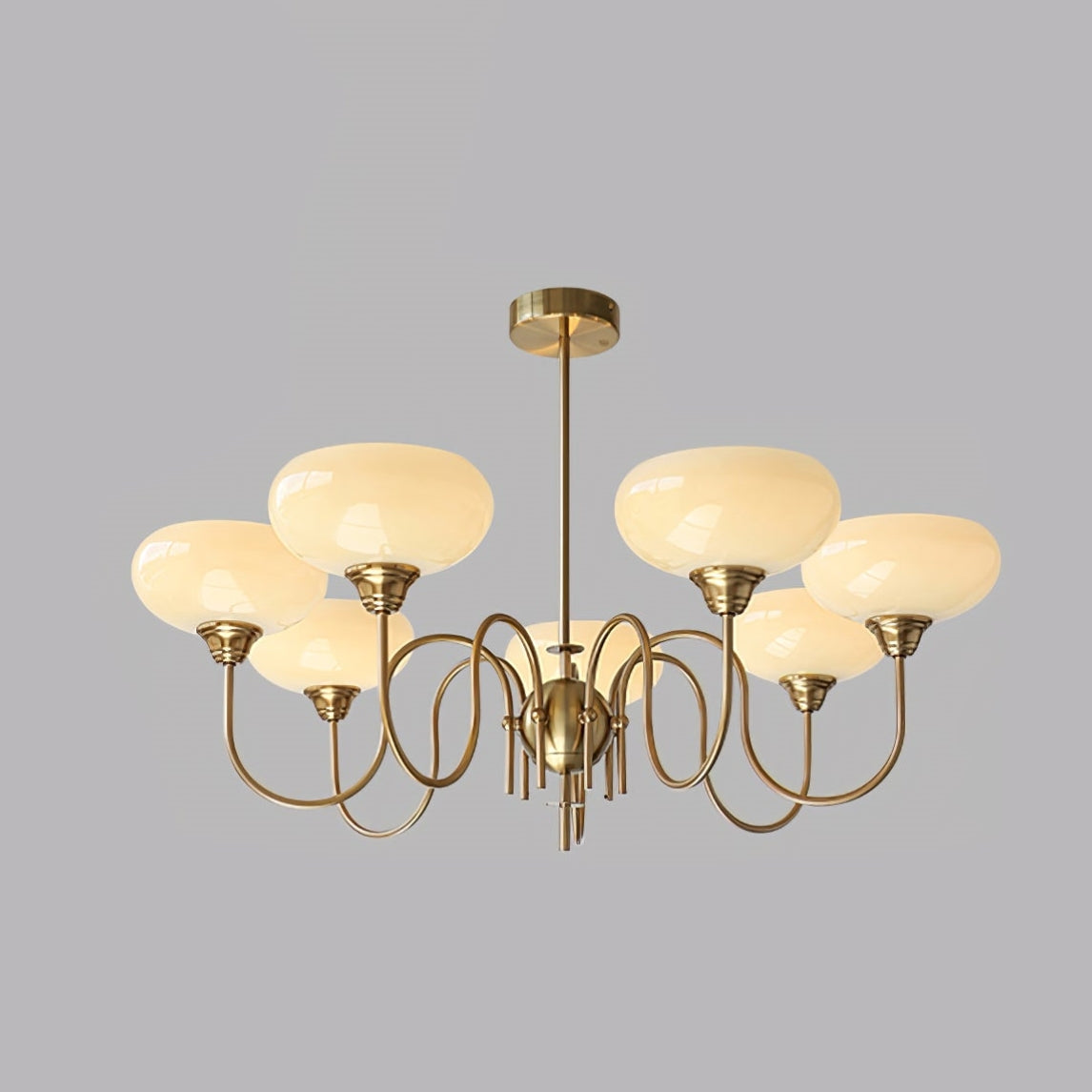 Stylish Metal & Glass Chandelier – Ambient Lighting