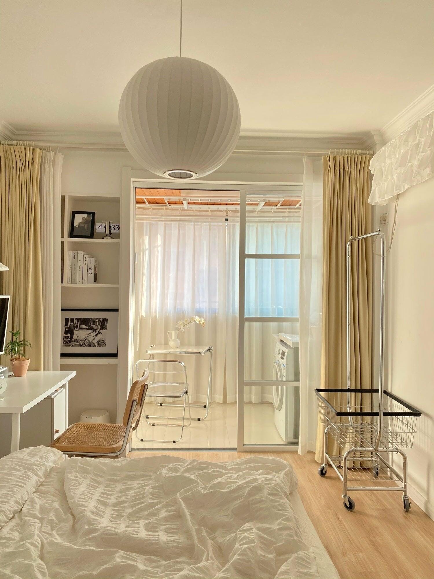 Modern Mulberry Fabric Bubble Chandelier – Hallway Decorative Pendant Lamp