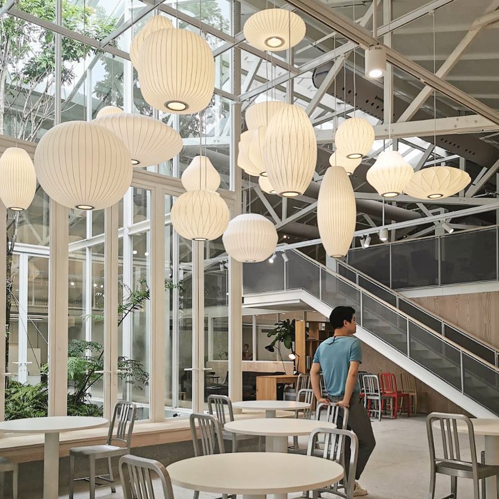 Modern Mulberry Fabric Bubble Chandelier – Hallway Decorative Pendant Lamp