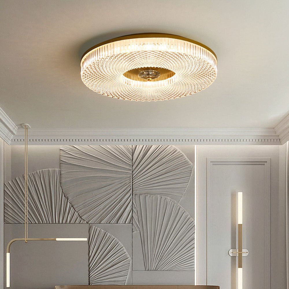Ultra-Slim LED Ceiling Light | Copper Round Recessed Fixture