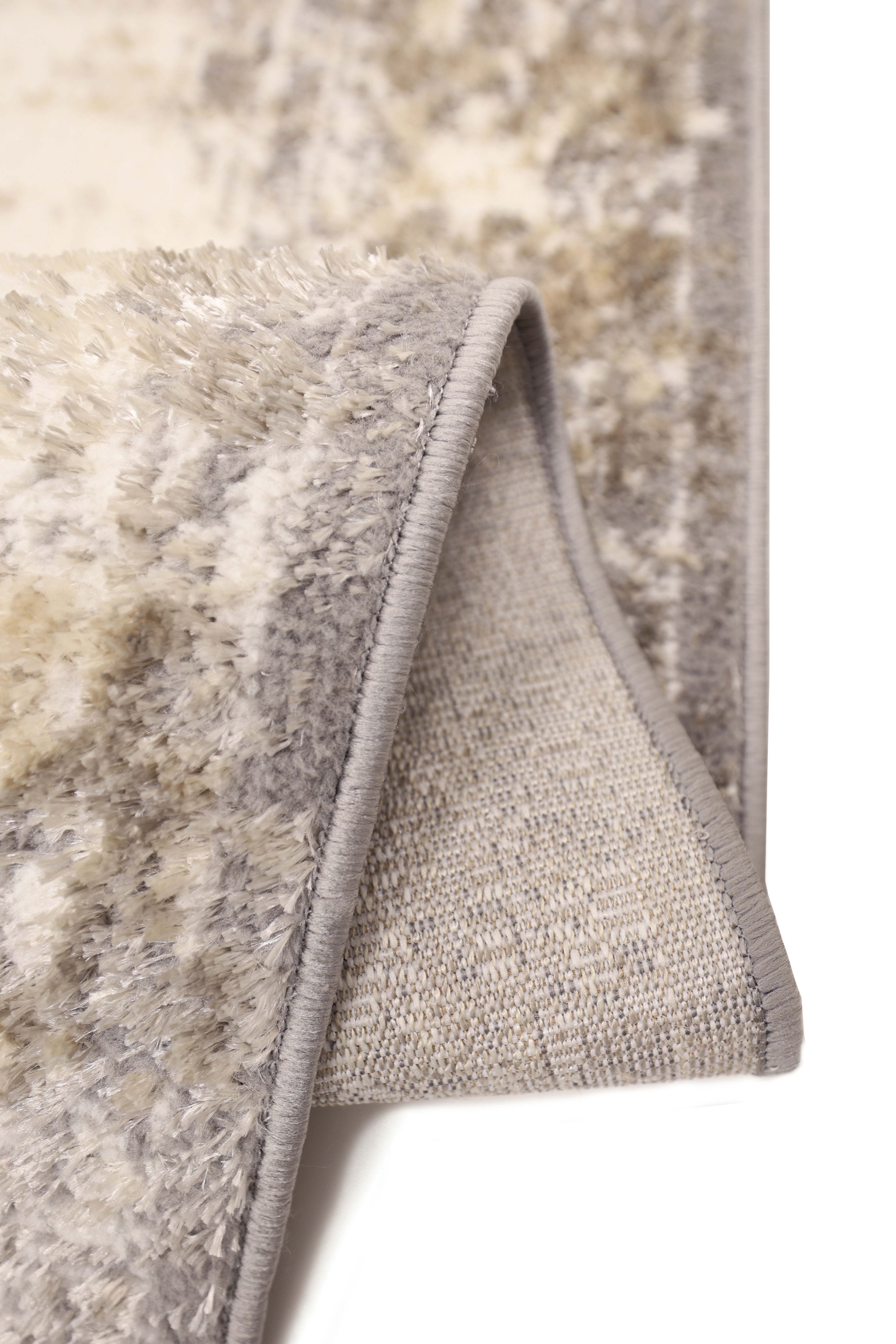 Modern Living Room Rug - Cadiz Grey Patterned Carpet