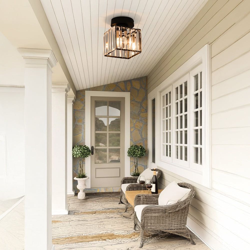 Modern Flush Mount Ceiling Light – 1-Light Hallway Fixture