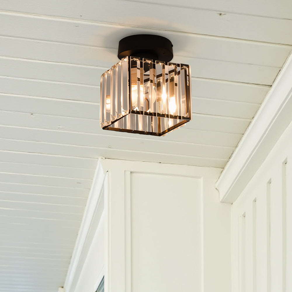Modern Flush Mount Ceiling Light – 1-Light Hallway Fixture
