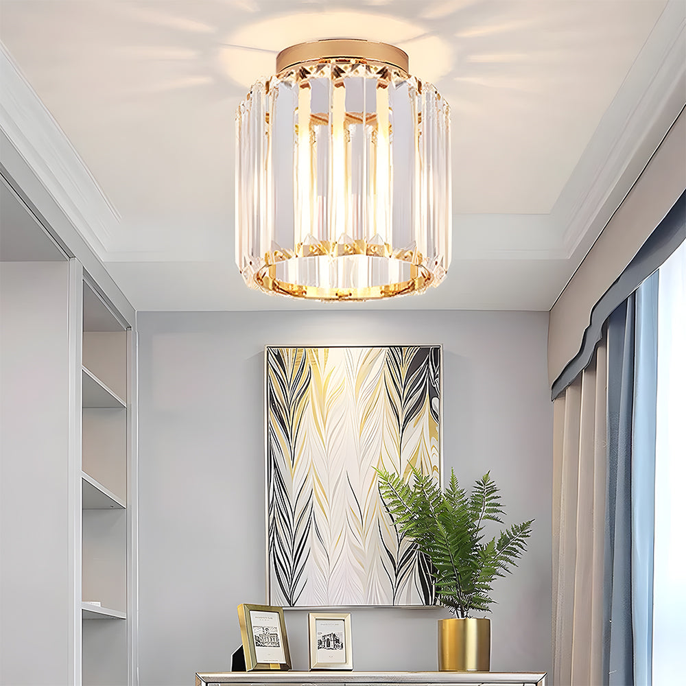 Modern Flush Mount Ceiling Light – 1-Light Hallway Fixture