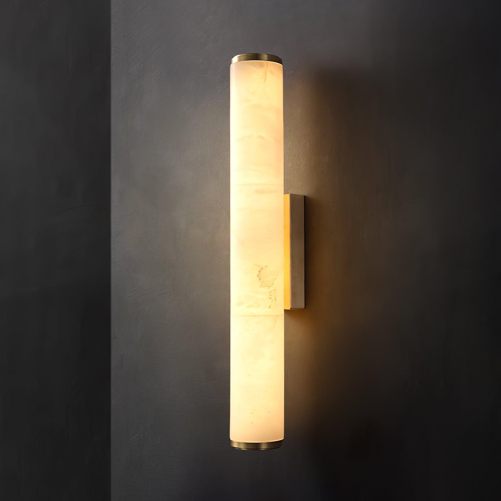 Timeless Alabaster Wall Lamp – Cylindrical Shape Sconce